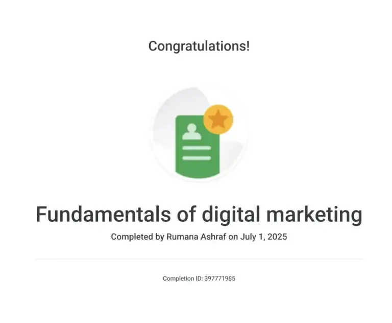 Google-Fundamentals of digital marketing